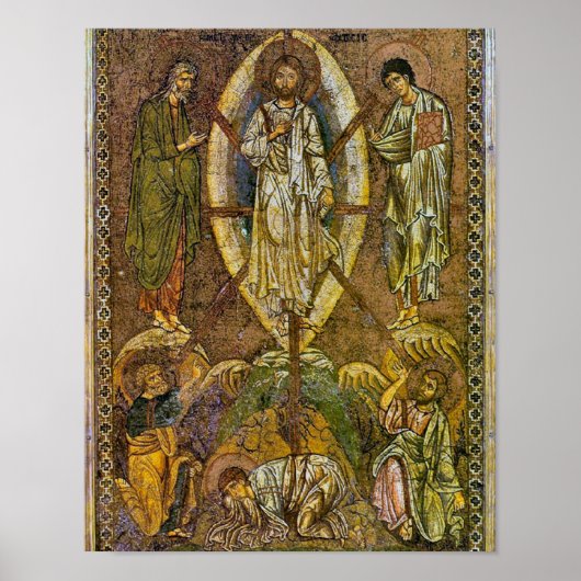 Mozaïek van de Transfiguratie Orthodoxe Icon Print (Voorkant)