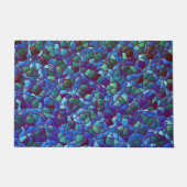 Mozaïek van lila blauw of gerookt en groen deurmat (Voorkant)