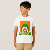 Mozaïek van Majesteit: De vlag van India in een ca T-shirt (Voorkant volledig)