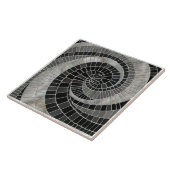 Mozaïek Wave Spiral - Marmer en Parel Tegeltje (Zijkant)