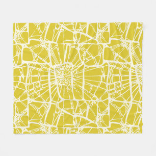 Mozaïek Whimsy Yellow Mustard Fleece Deken