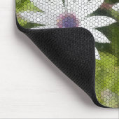 Mozaïek Witte Daisy Struik Bloemen - Muismat (Hoek)