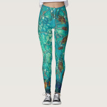 Mozaïek Zee Leggings zwemmen met schildpadden
