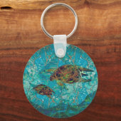 Mozaïek Zee Schildpadden sleutelhanger (Voorkant)