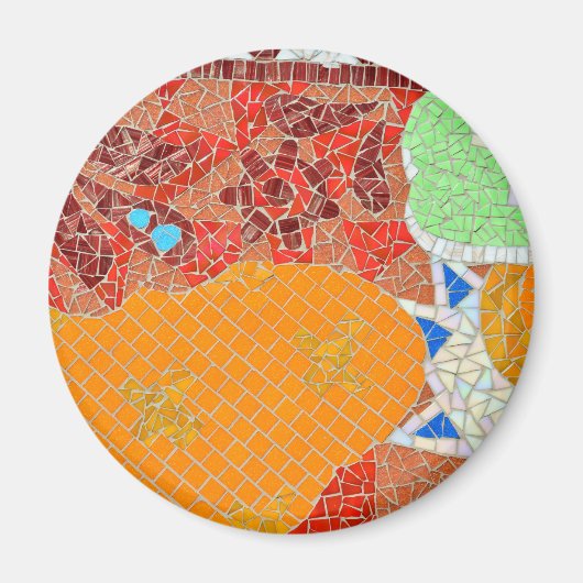 mozaïekachtige tegels scheuren stukjes met één puz magneet (Voorkant)