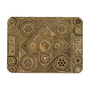 Mozaïekavement voor het Altaar, bord A van 'We' Magneet