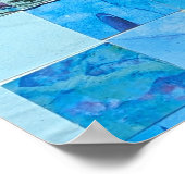 Mozaïekblauwe vlinder poster (Hoek)