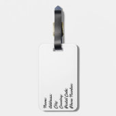 Mozaïekdecoratie Bagagelabel (Achterkant verticaal)