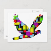 mozaïekduif briefkaart (Voorkant / Achterkant)