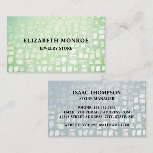 Mozaïekeffect, juwelier visitekaartje (Voorkant / Achterkant)