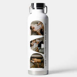 Mozaïekfoto met letters voor Vaderdag  Waterfles