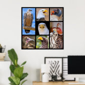 Mozaïekfoto's van prooi poster (Thuiskantoor)