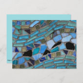 mozaïekgekleurde glassteen briefkaart (Voorkant / Achterkant)