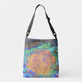 Mozaïekgepolijst Abalone Shell Abstract Crossbody Tas (Achterkant)