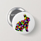 mozaïekkonijnenkonijn ronde button 5,7 cm (Voorkant /achterkant)