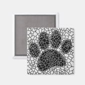 Mozaïekkunst HDeW-afdrukken in zwart-wit Magneet (Voorkant / Achterkant)