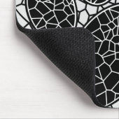 Mozaïekkunst HDeW-afdrukken in zwart-wit Muismat (Hoek)