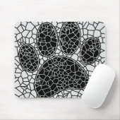 Mozaïekkunst HDeW-afdrukken in zwart-wit Muismat (Met muis)