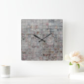 Mozaïekkunst Vierkante Klok (Huis)