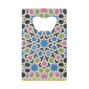 Mozaïekontwerp uit het Alhambra, uit 'The Arabian Kredietkaart Flessenopener