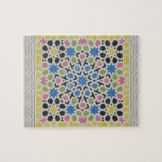 Mozaïekontwerp uit het Alhambra, uit 'The Arabian Legpuzzel (Horizontaal)
