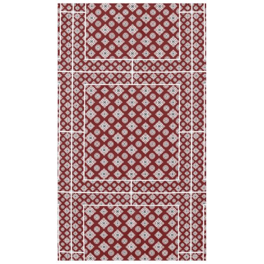 Mozaïekpatroon 02.BW DRed BG Tafelkleed (Voorkant)