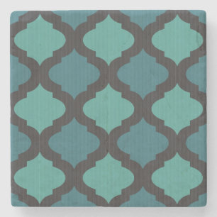 Mozaïekpatroon in arabische stijl stenen onderzetter