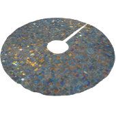 Mozaïeksteen in blauw en goud kerstboom rok (Gekanteld)