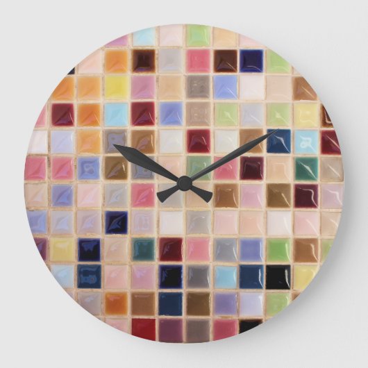  mozaïektegels grote klok (Voorkant)