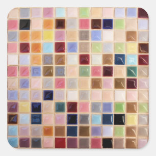  mozaïektegels vierkante sticker