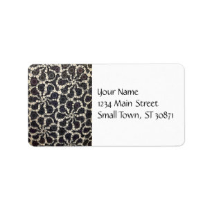 Mozaïekventilator zwarte bruine Tan Etiket