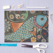  mozaïekvis met Abstracte bloemen Tissuepapier (Craft)
