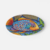 mozaïekvis papieren bordje (Gekanteld)