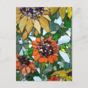 Mozaïekzonnebloemen Briefkaart