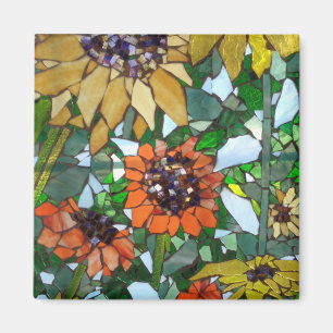 Mozaïekzonnebloemen Magneet