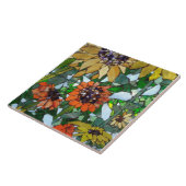 Mozaïekzonnebloemen Tegeltje (Zijkant)