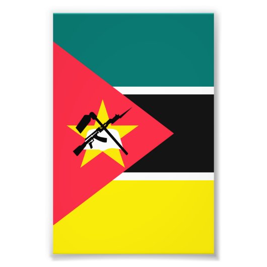 Mozambikaanse vlag foto afdruk (Voorkant)