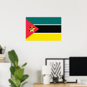 Mozambikaanse vlag poster (Thuiskantoor)