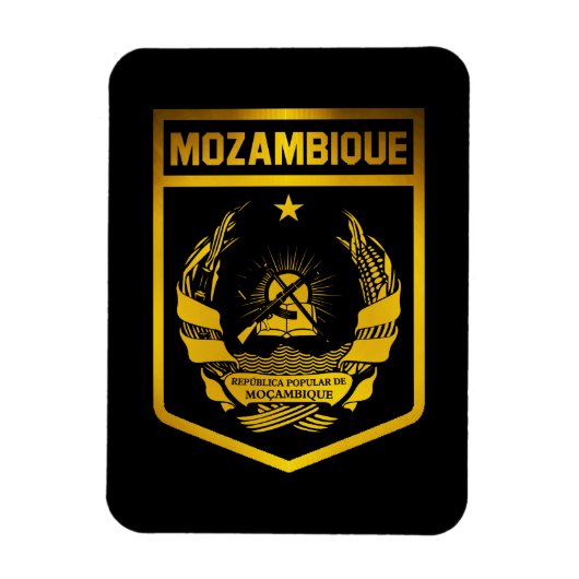 Mozambique Emblem Magneet (Verticaal)