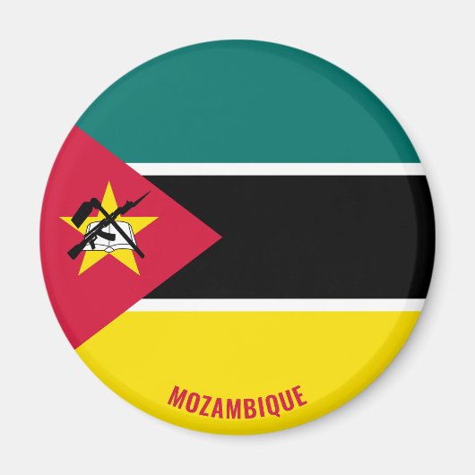 Mozambique Flag Charming Patriottic Magneet (Voorkant)
