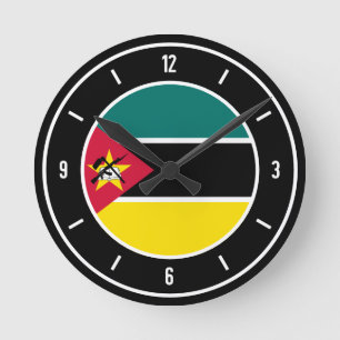 Mozambique Flag Elegant Ronde Klok