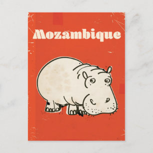 Mozambique hippo — reisposter briefkaart