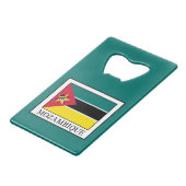 Mozambique Kredietkaart Flessenopener (Voorkant Gekanteld)