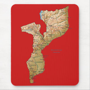 Mozambique Map Mousepad Muismat