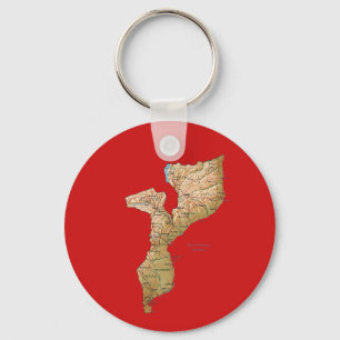 Mozambique Map Sleutelhanger
