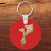 Mozambique Map Sleutelhanger (Voorkant)