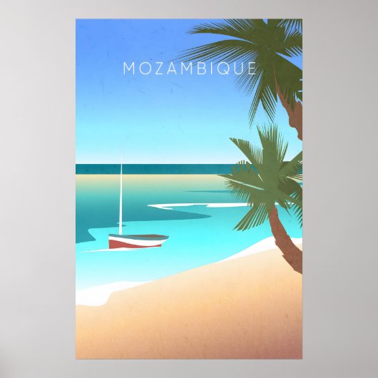 Mozambique Minimaal Reisposter Poster (Voorkant)