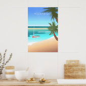 Mozambique Minimaal Reisposter Poster (Keuken)