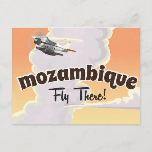 Mozambique reisposter print briefkaart
