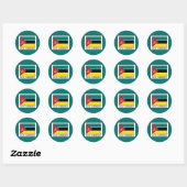 Mozambique Ronde Sticker (Vel)